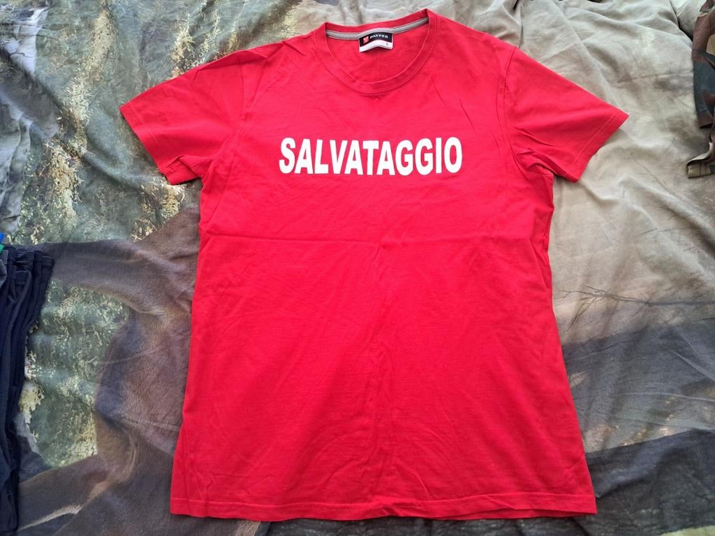 Italiaans Reddingsbrigade T-shirt - Strandwacht - Maat L, Maat 52/54 (L), Onbekend, Ophalen of Verzenden, Gedragen