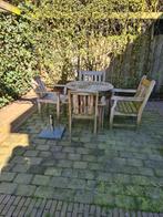 Teakhouten stoelen en tafel, Ophalen, Teakhout