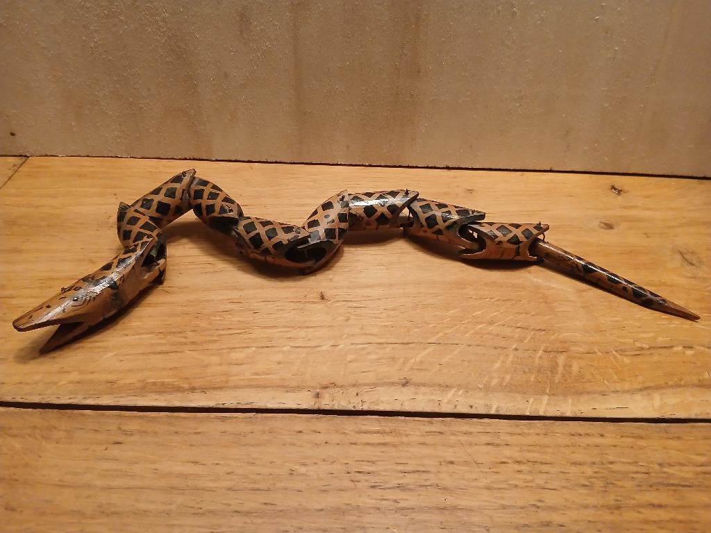 Vintage speelgoed slang van bamboe, Ophalen of Verzenden