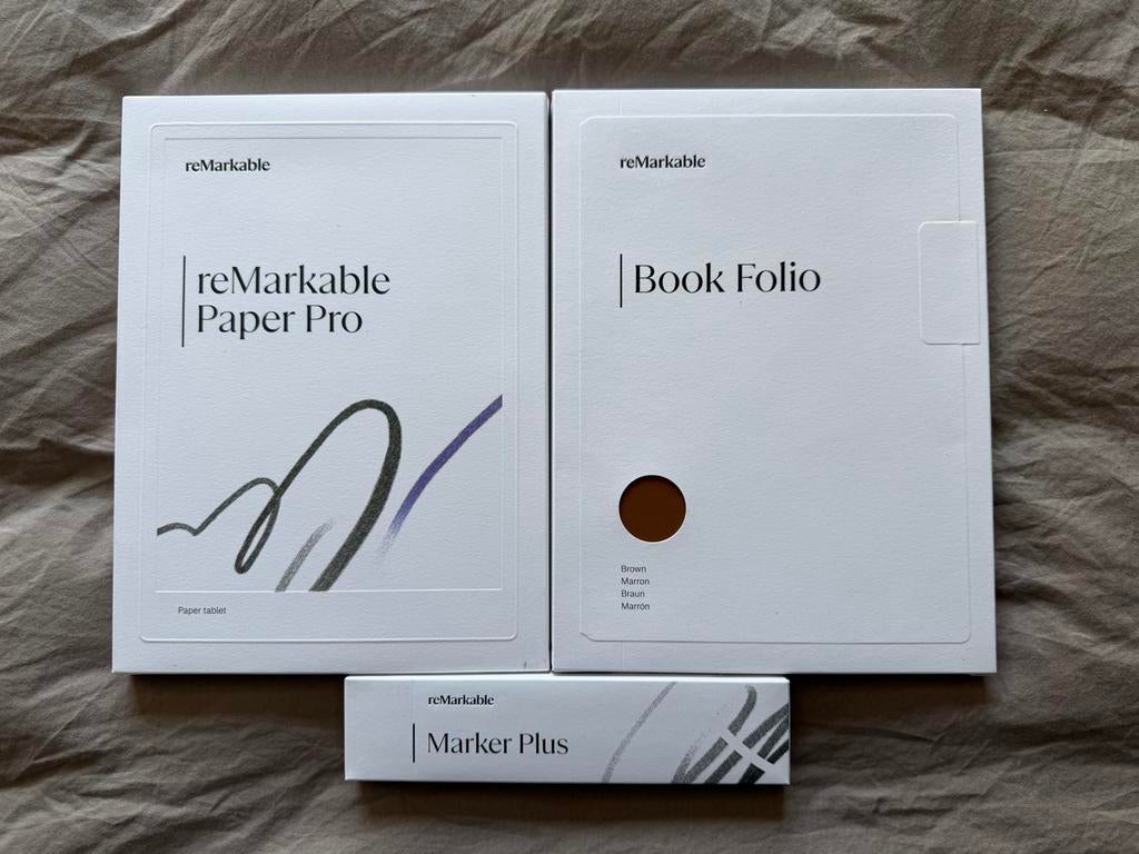 reMarkable Paper Pro met Book Folio (Bruin), Computers en Software, Touchscreen, Nieuw, Ophalen of Verzenden, 10 inch of meer