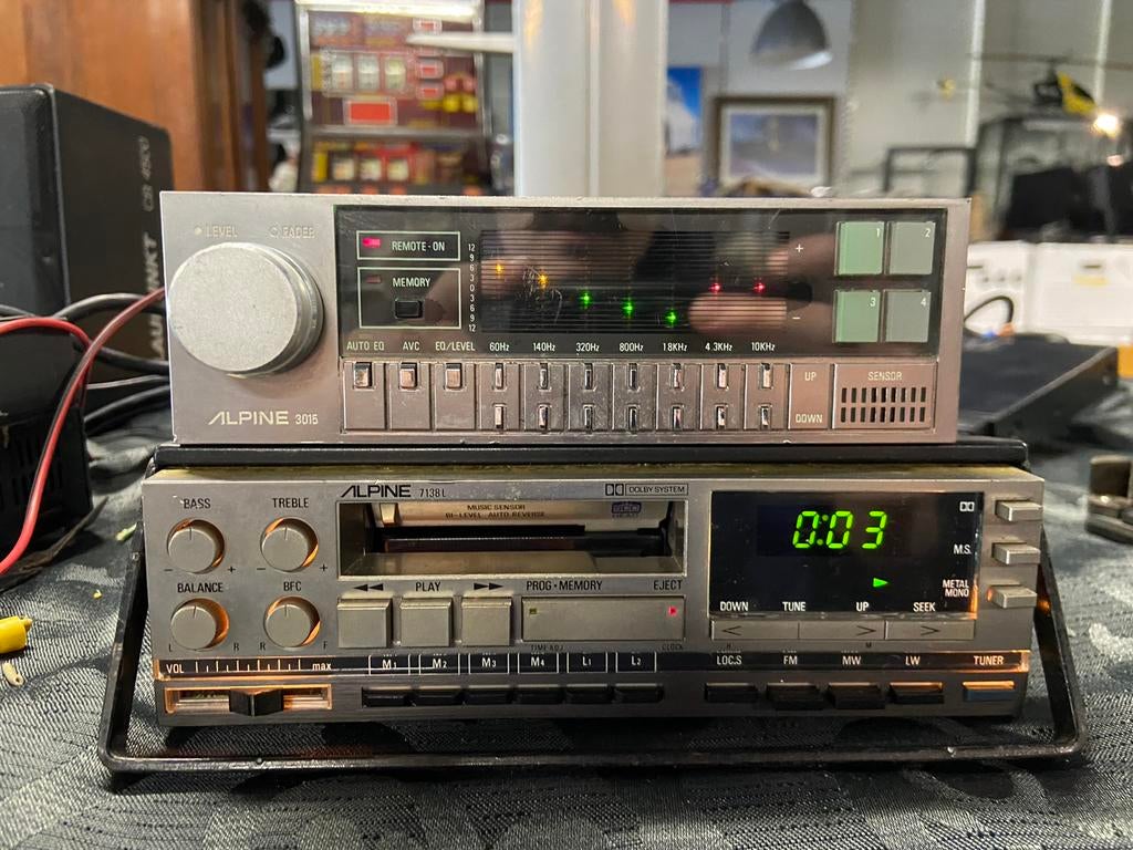 Alpine 7138L & Equalizer 3015 jaren 80 HiFi Golf, Ophalen of Verzenden, Gebruikt
