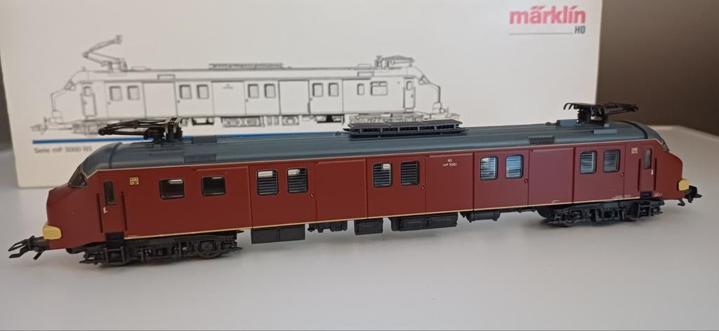 Märklin 33891 H0 Motorpost mP 3001 bruin van de NS digitaal., Hobby en Vrije tijd, Wisselstroom, Locomotief, Ophalen of Verzenden