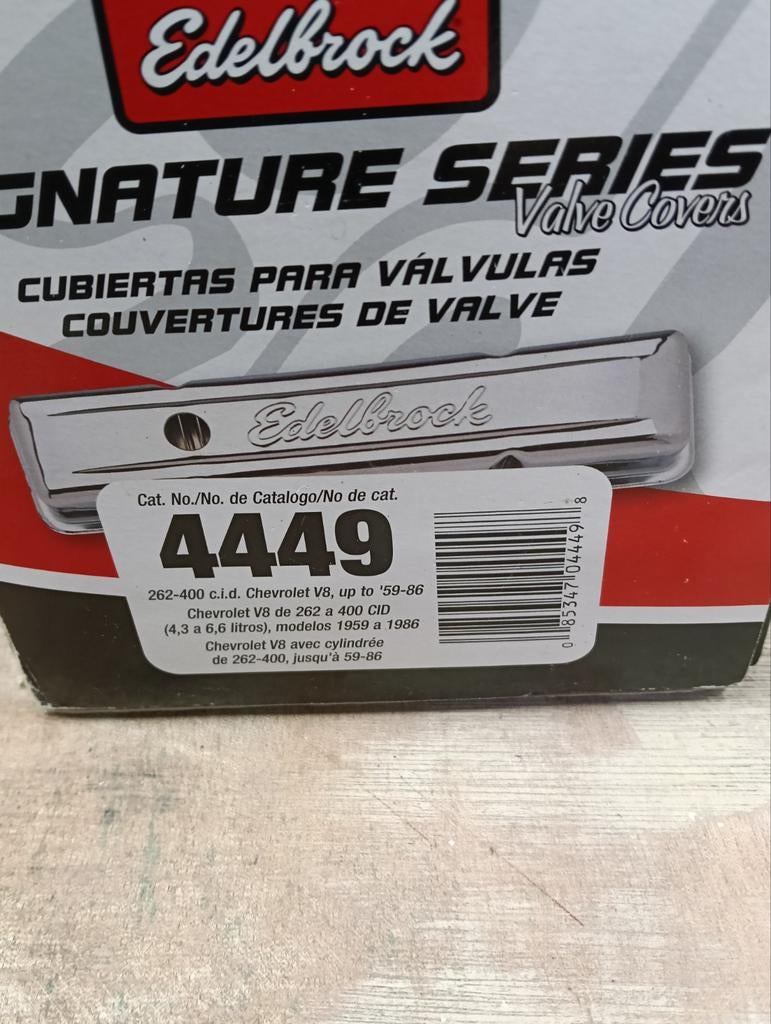 Edelbrock kleppendeksels Chevrolet V8 262-400 c.i.d., Ophalen of Verzenden, Nieuw, Chevrolet
