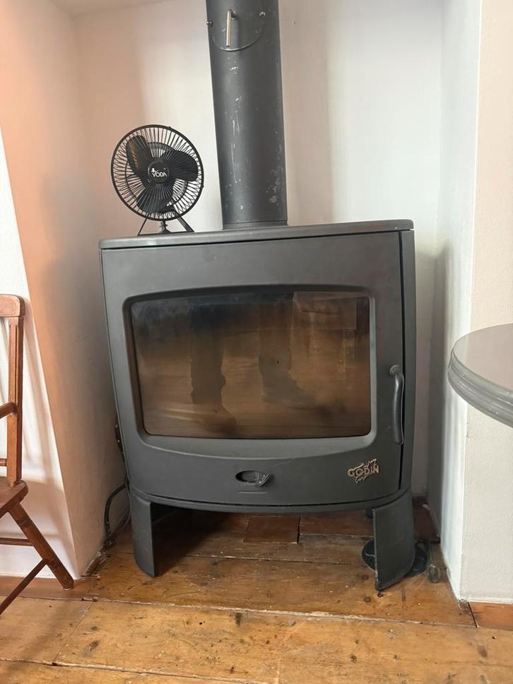 Godin houkachel 8kw/78,6%, Huis en Inrichting, Kachels, Houtkachel, Hout, Ophalen