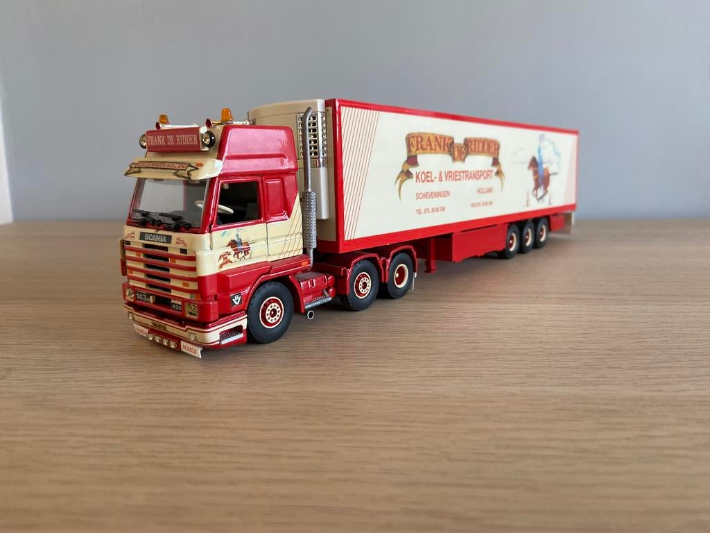 Tekno Scania 143M 450 Frank De Ridder Trekker oplegger, Ophalen, Nieuw, Bus of Vrachtwagen, Tekno