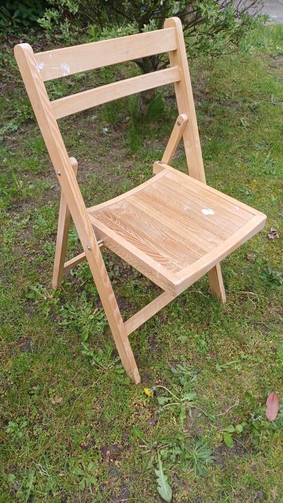 Houten klapstoel 2 stuks, Ophalen, Gebruikt, Hout