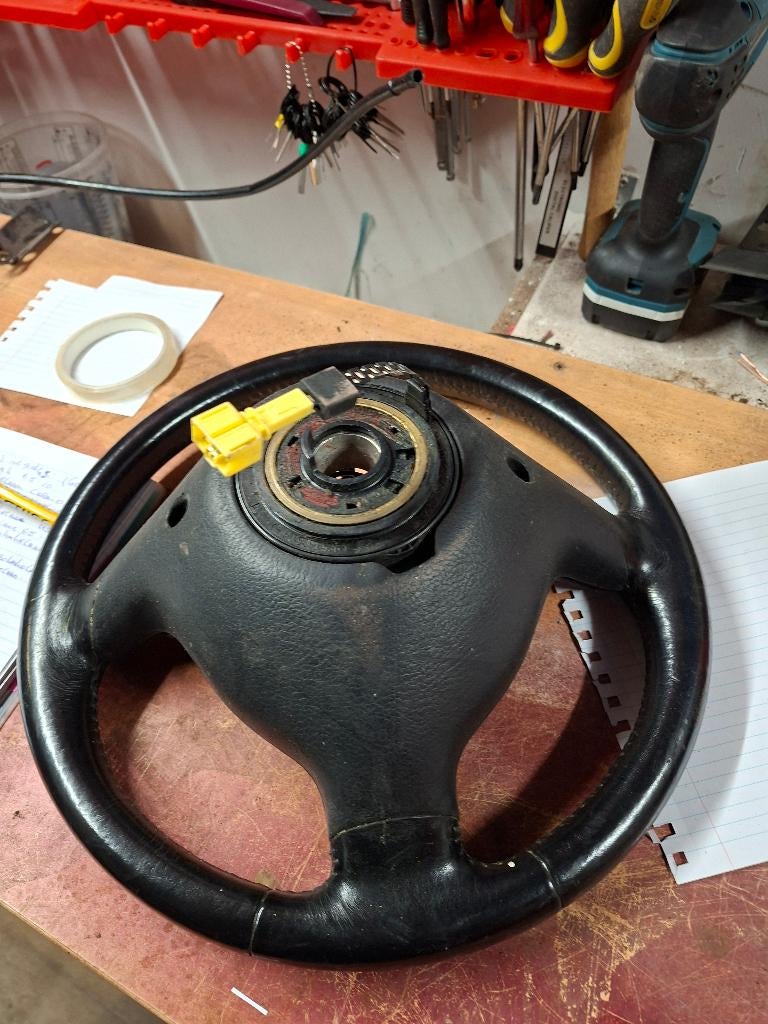 Golf 3 leder stuur, Auto-onderdelen, Ophalen of Verzenden, Gebruikt, Volkswagen