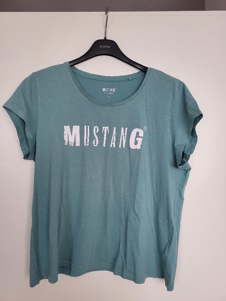 Mustang t-shirt, maat XL, groen, Maat 46/48 (XL) of groter, Ophalen of Verzenden, Zo goed als nieuw, Korte mouw