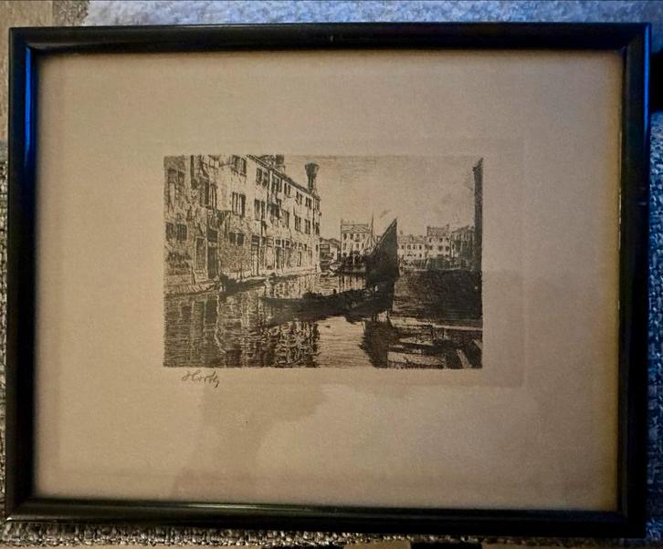 Twee etsen uit en van Venetië, 1925, Antiek en Kunst, Kunst | Etsen en Gravures, Ophalen of Verzenden