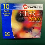 Nashua CD-R 700MB 80 Min 52x Slimcase Design (10 stuks), Ophalen of Verzenden, Nieuw, Cd, Op spindel