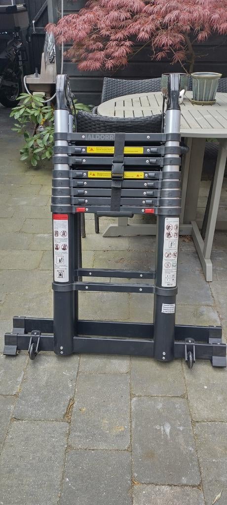 ALDORR TELESCOOPLADDER 4,4 METER, Ophalen of Verzenden, Zo goed als nieuw, 4 meter of meer
