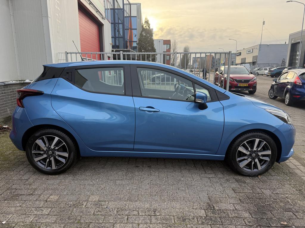 Nissan Micra 1.0L Acenta (bj 2017), Auto's, Stof, Gebruikt, Blauw, Origineel Nederlands