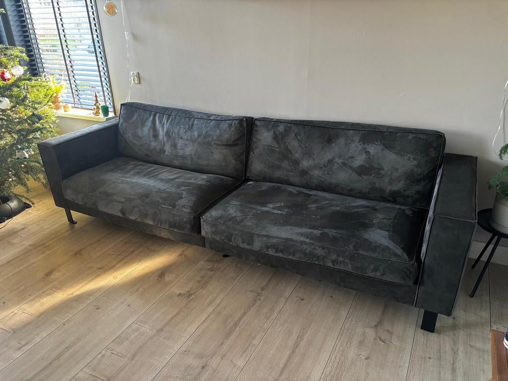 Bankstel 275 cm breed, Ophalen of Verzenden, Vierpersoons of meer, Stof