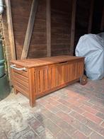 Houten Tuinbox met Wieltjes - Handige Opbergkist, Ophalen, Gebruikt, Hout, Overige typen