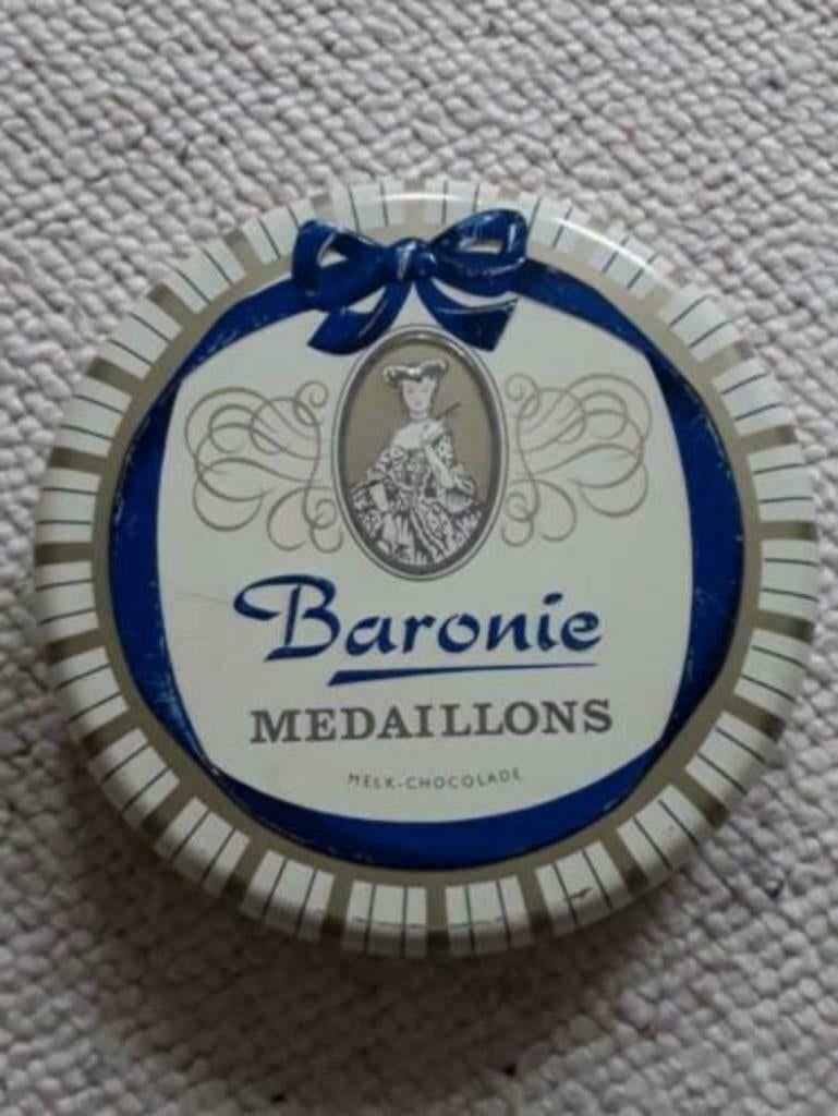 Vintage - retro blik rond - 16cm - merk Baronie -, Ophalen of Verzenden, Gebruikt, Overige, Overige merken