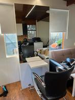 Kaptafel met spiegel en kappersstoel, Ophalen of Verzenden, 50 tot 100 cm, Minder dan 100 cm