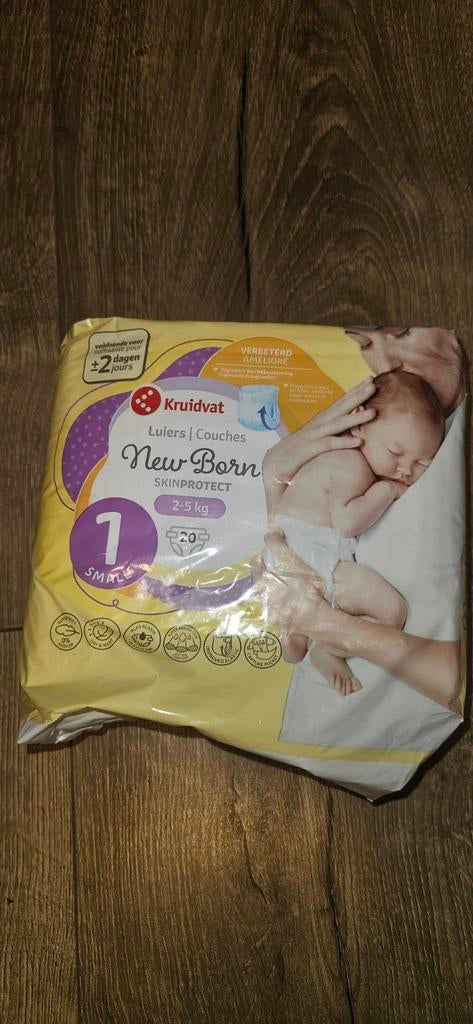 Kruidvat luier pakket maat 1 2, Overige merken, Overige typen, Nieuw, Ophalen of Verzenden