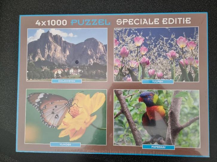 Legpuzzel 4 x 1000 stukjes. Diverse onderwerpen, Hobby en Vrije tijd, Denksport en Puzzels, Nieuw, Legpuzzel, 500 t/m 1500 stukjes