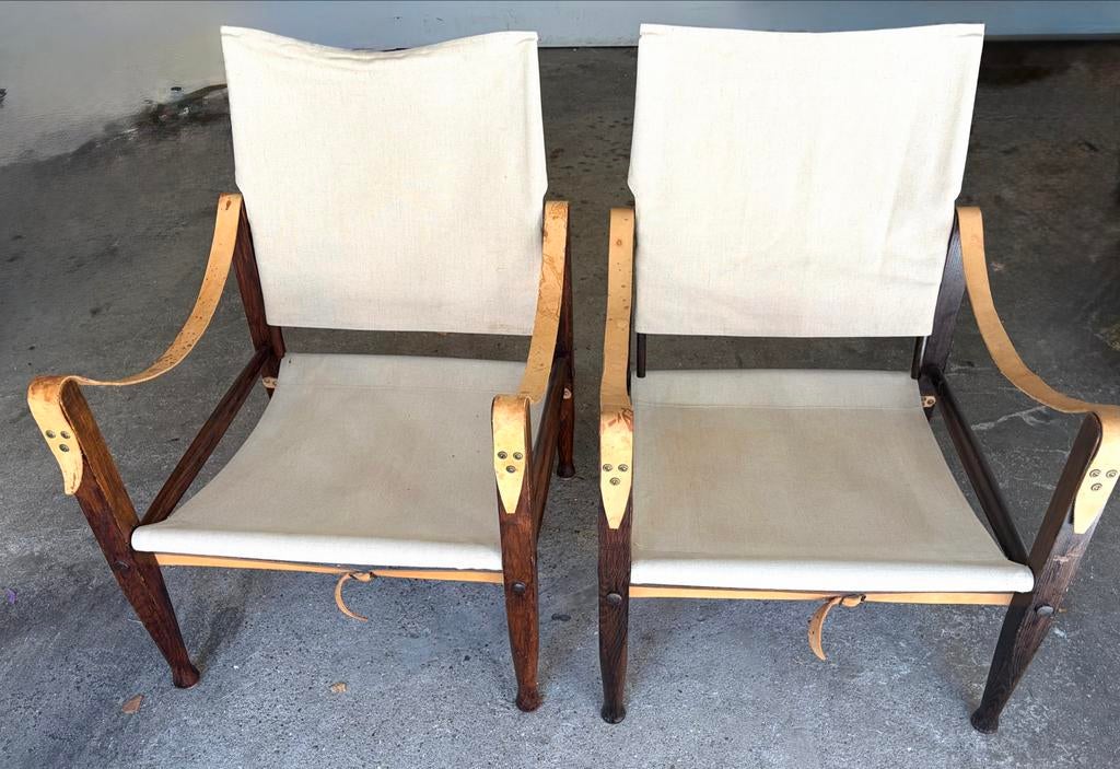 Set van 2  Safari Stoelen - Kaare Klint / Carl Hansen, Ophalen of Verzenden
