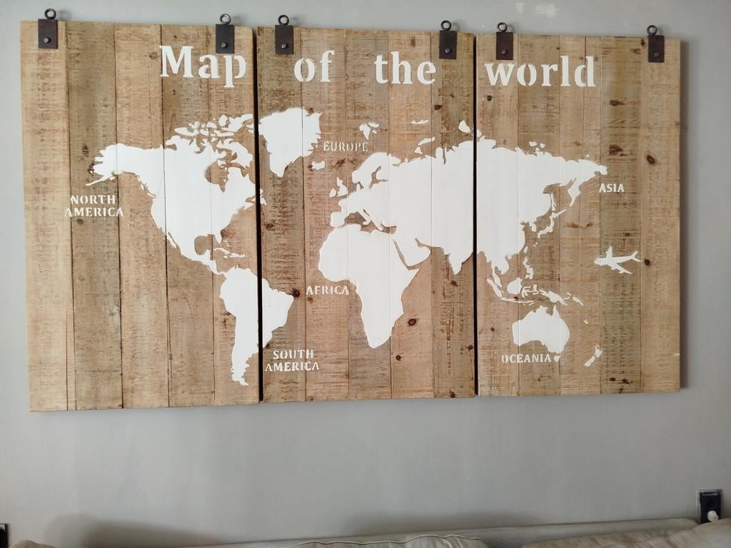 Map of the world 3-luik, Ophalen of Verzenden, Zo goed als nieuw