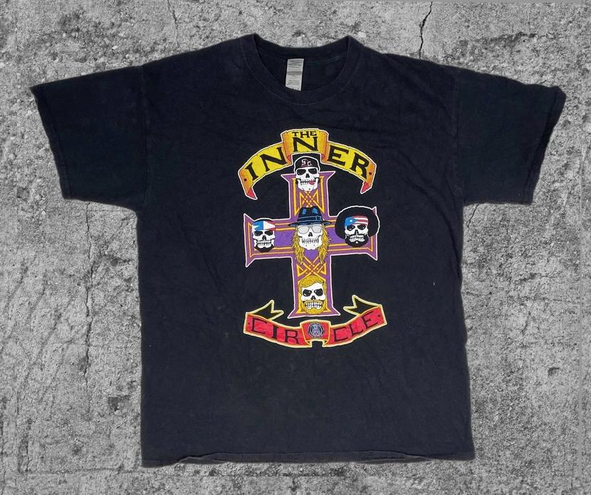 Vintage The Inner Circle Cross T-Shirt – L – Gildan – T-112, Vintage, Maat 52/54 (L), Verzenden, Vintage