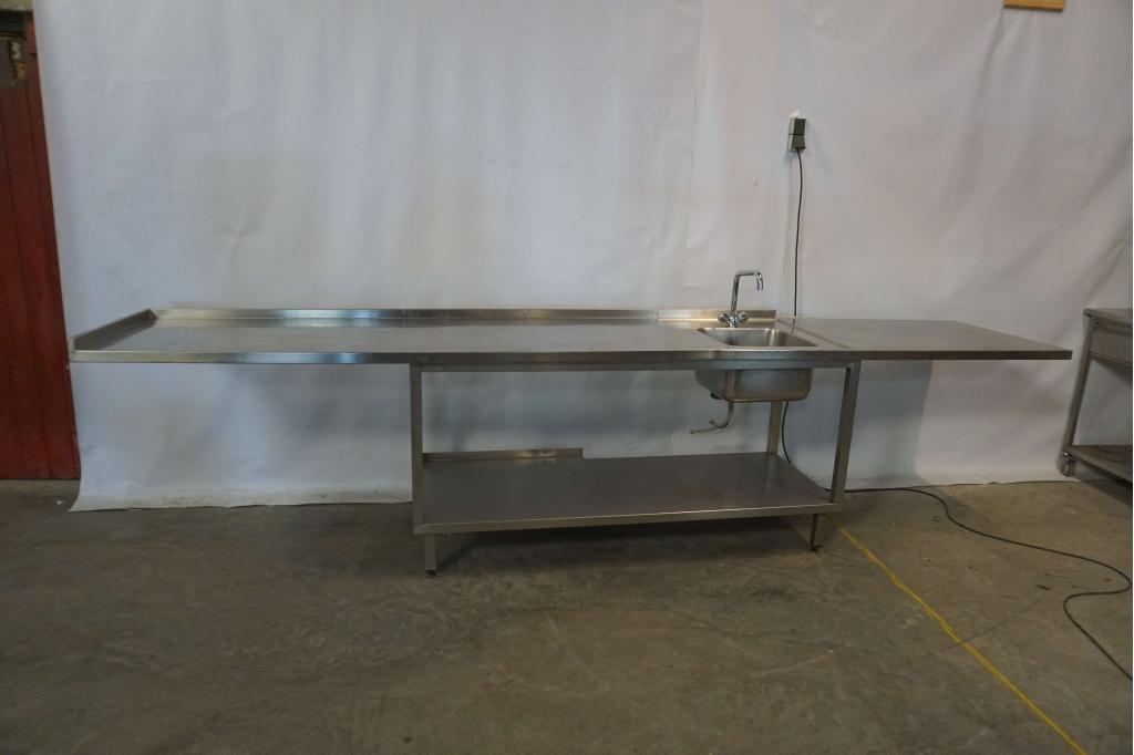 RVS werktafel spoeltafel aanvoertafel afvoertafel horeca