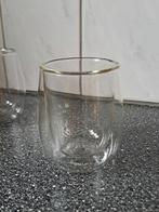 4 dubbelwandige koffieglazen of theeglazen., Glas of Glazen, Ophalen of Verzenden, N.v.t, N.v.t