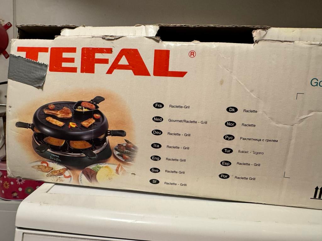 Tefal Gourmet/Raclette Grill - Jour de Fête, Ophalen, Gebruikt, 4 t/m 7 personen