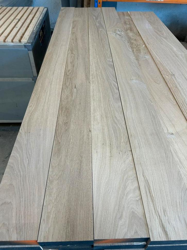 Eiken geschaafd 40 mm dikte. 2150 en 3350 mm lengte, Doe-het-zelf en Verbouw, Hout en Planken, Nieuw, Plank, Eiken, 300 cm of meer
