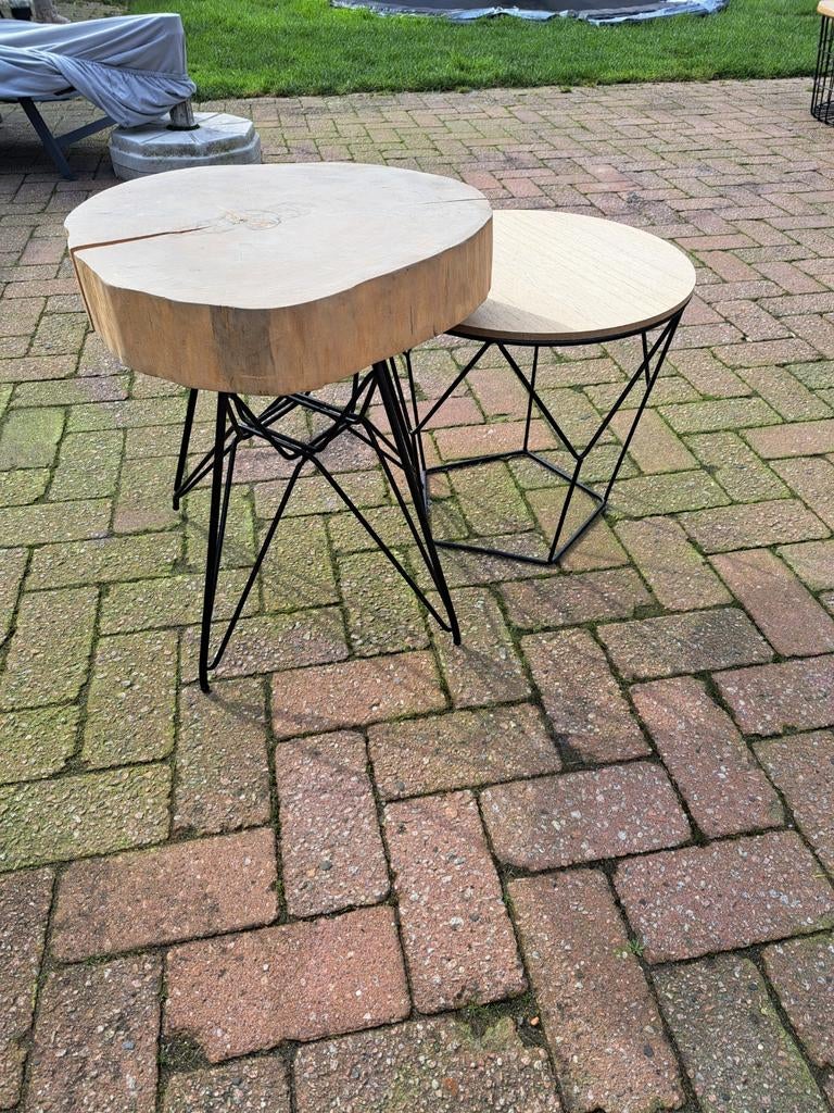 Bijzettafels, Huis en Inrichting, Ophalen of Verzenden, Rond, Minder dan 50 cm, Minder dan 50 cm