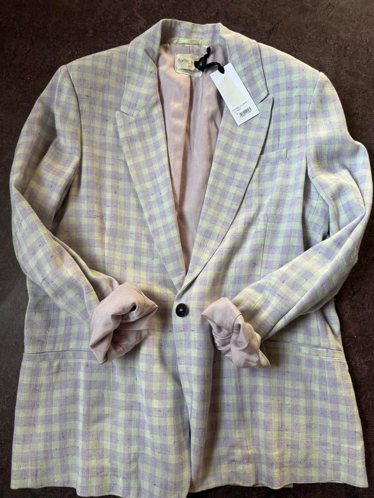 Mooie blazer Forte Forte vib 1 36 lila en pastel limegreen, Kleding | Dames, Jasjes, Kostuums en Pakken, Ophalen of Verzenden