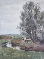 Frederik Engel (1872-1958) - Landschap met koeien, Ophalen of Verzenden