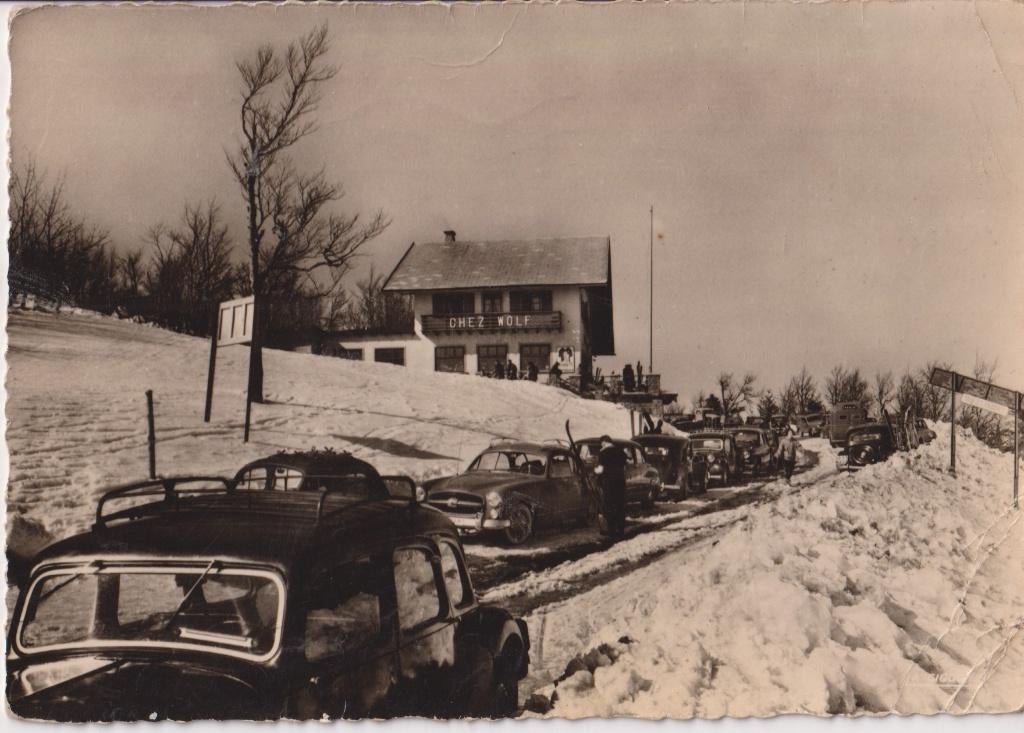 Frankrijk, Le Markstein met auto's Simca Ford Comete., Ophalen of Verzenden, 1940 tot 1960, Gelopen, Frankrijk