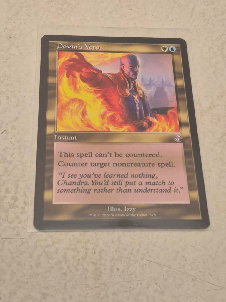 Magic: The Gathering - Dovin's Veto (2020), Ophalen of Verzenden, Zo goed als nieuw, Losse kaart