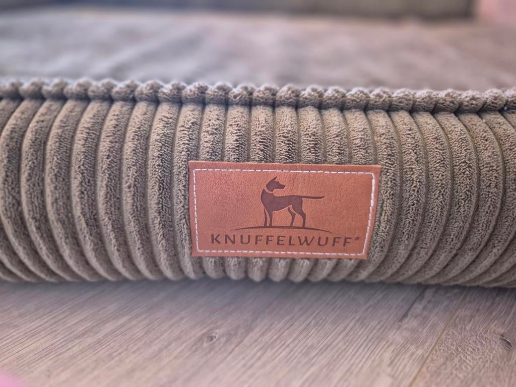 Hondenmand orthopedisch knuffelwuff 105x70 khaki, Dieren en Toebehoren, Hondenmanden, Ophalen, Zo goed als nieuw, Overige