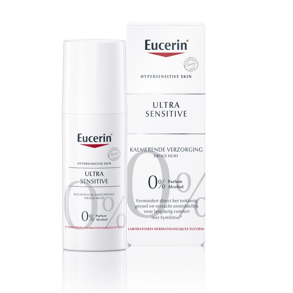 Eucerin UltraSENSITIVE Kalmerende Crème Droge Huid 50ml, Verzenden, Nieuw, Gehele gezicht, Verzorging