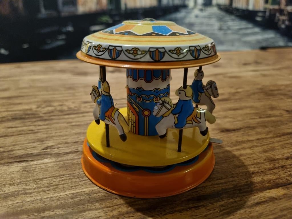 Vintage blikken carrousel speelgoed, Ophalen of Verzenden