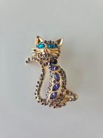 Prachtige poezen broche, Ophalen of Verzenden, Nieuw, Goud, Overige materialen