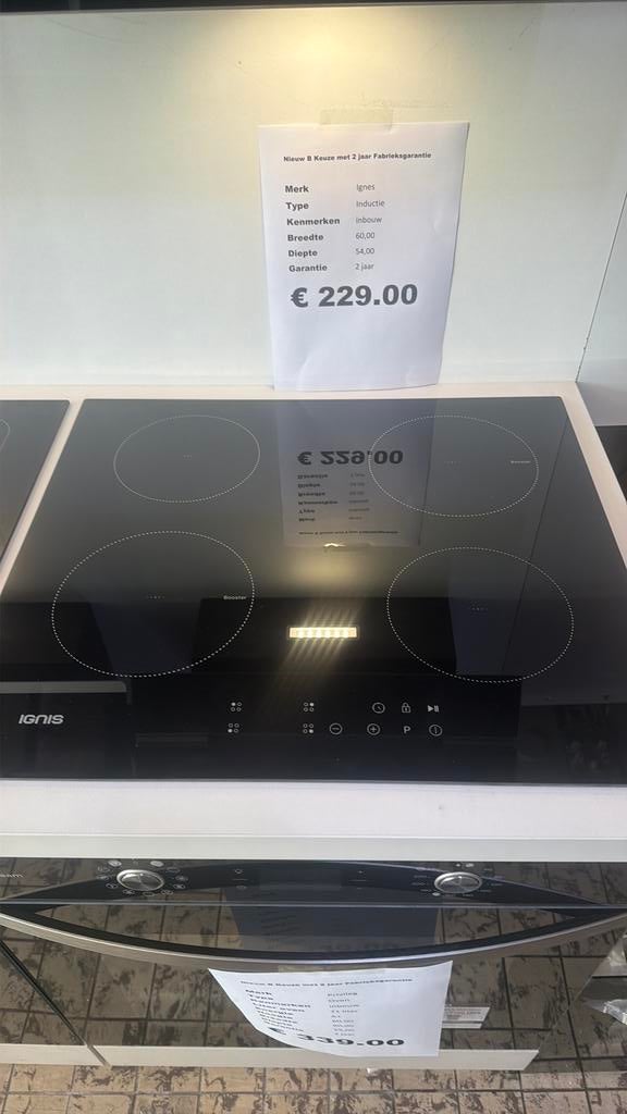 Inbouw inductie kookplaat nieuw ignes, Ophalen, Aeg, Nieuw, 4 kookzones