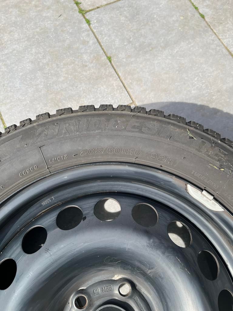 Winterbanden met velgen voor Opel Astra J - 205/60R16, Auto-onderdelen, Banden en Velgen, Ophalen, Gebruikt, 16 inch, Banden en Velgen