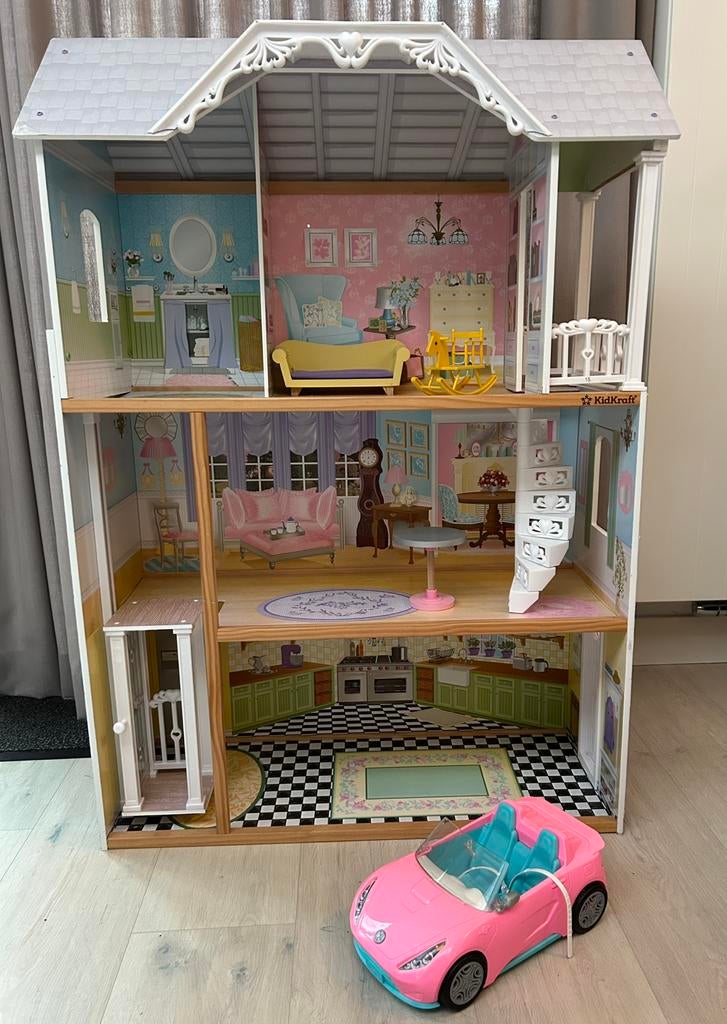 Superleuk poppenhuis / Barbie huis merk Kidscraft, Kinderen en Baby's, Speelgoed | Poppenhuizen, Ophalen, Zo goed als nieuw, Poppenhuis