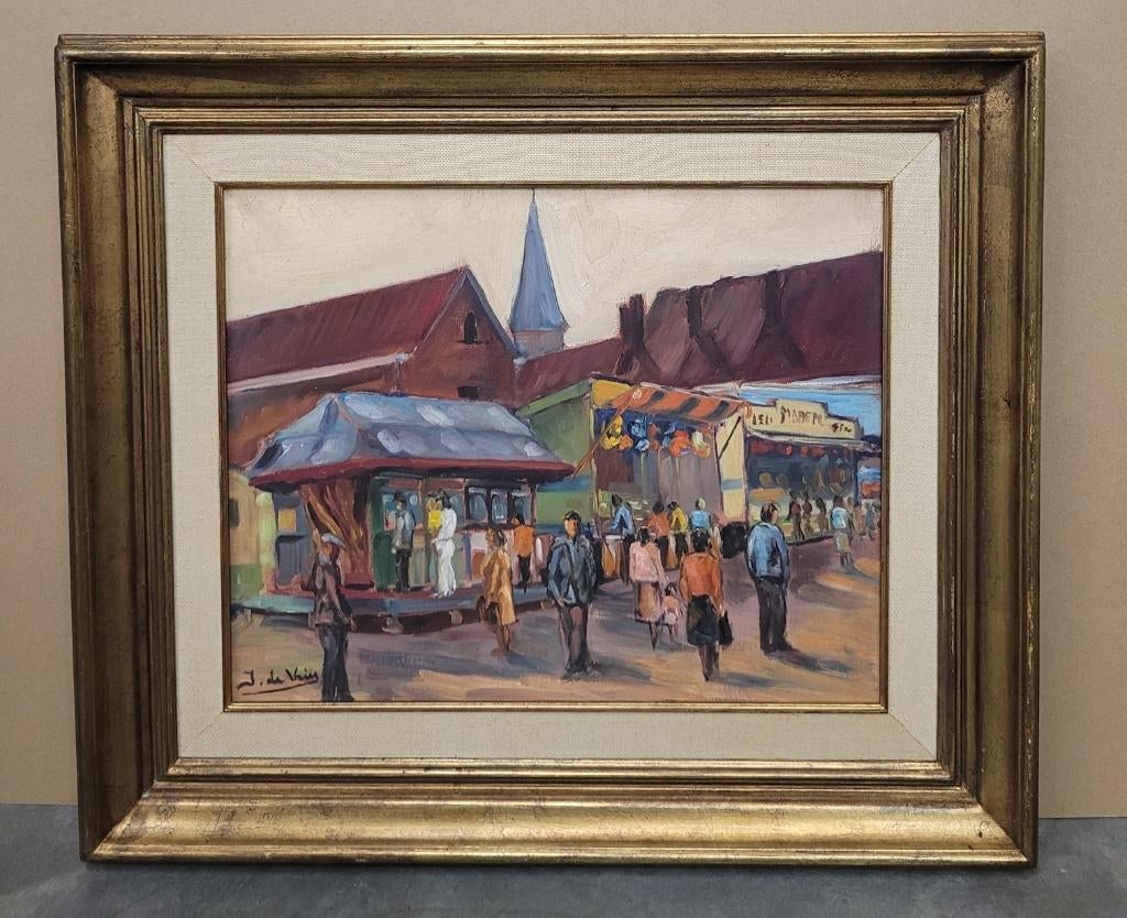 Jacob DE VRIES, kermis in het dorp, Ophalen of Verzenden