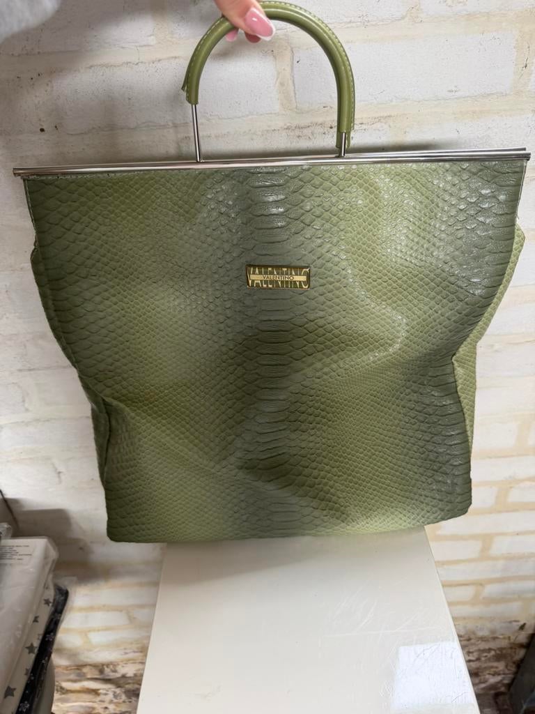 Mario Valentino tote bag, Ophalen, Zo goed als nieuw, Groen, 30 cm of meer
