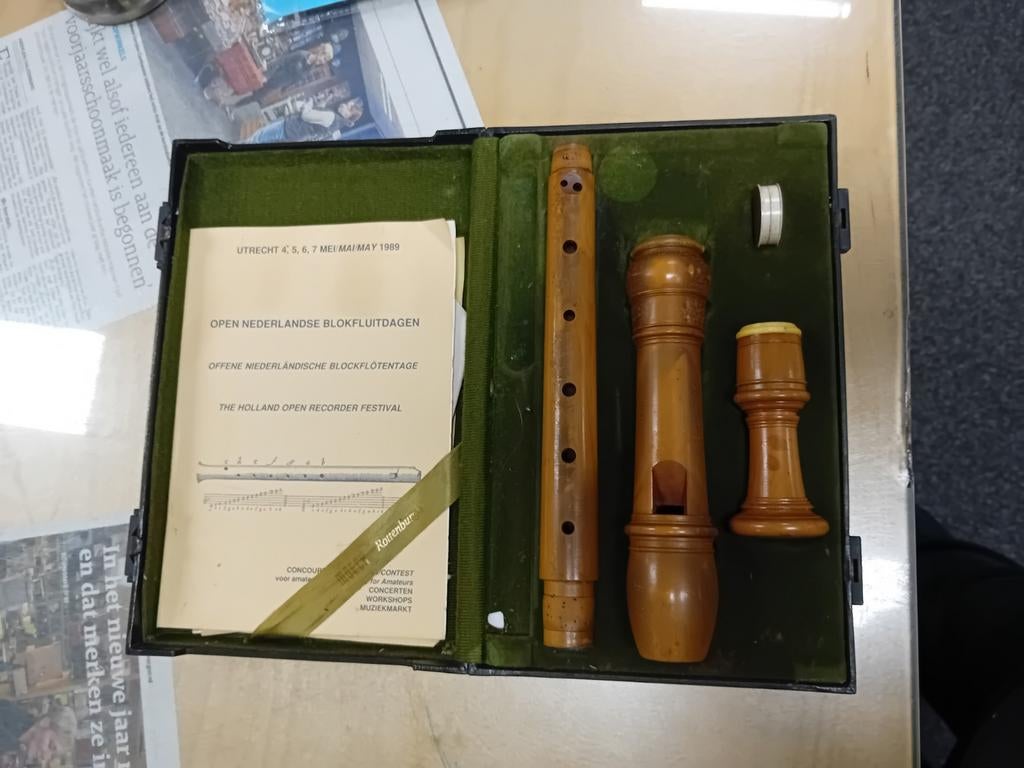 Moeck blokfluit compleet in doos - ook voor verzamelaars, Muziek en Instrumenten, Blaasinstrumenten | Blokfluiten, Ophalen of Verzenden