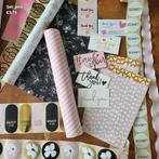 Inpakset pink thank you stickers bedankt hartjes bloemetjes, Verzenden, Nieuw