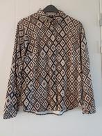 Blouse met leuke print maat s/m, Kleding | Dames, Ophalen of Verzenden, Zo goed als nieuw, Maat 38/40 (M)