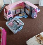 Barbie camper, auto, 16 poppen, kleding, accessoires etc., Verzamelen, Ophalen of Verzenden, Gebruikt, Pop