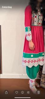 Prachtige Afghaanse jurk - Roze en Groen, Kleding | Dames, Jurken, Maat 38/40 (M), Ophalen of Verzenden, Zo goed als nieuw, Knielengte