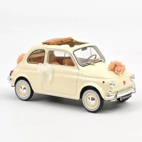 Fiat 500 L 1968 Ivory Wedding Gift, Norev - 1:18, Hobby en Vrije tijd, Modelauto's | 1:18, 70-72 avenue de Bohlen 69120 Vaulx-en-Velin