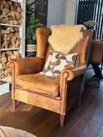 Prachtige leren fauteuil, Huis en Inrichting, Fauteuils, Ophalen, Gebruikt, Kan overal bij, Minder dan 75 cm